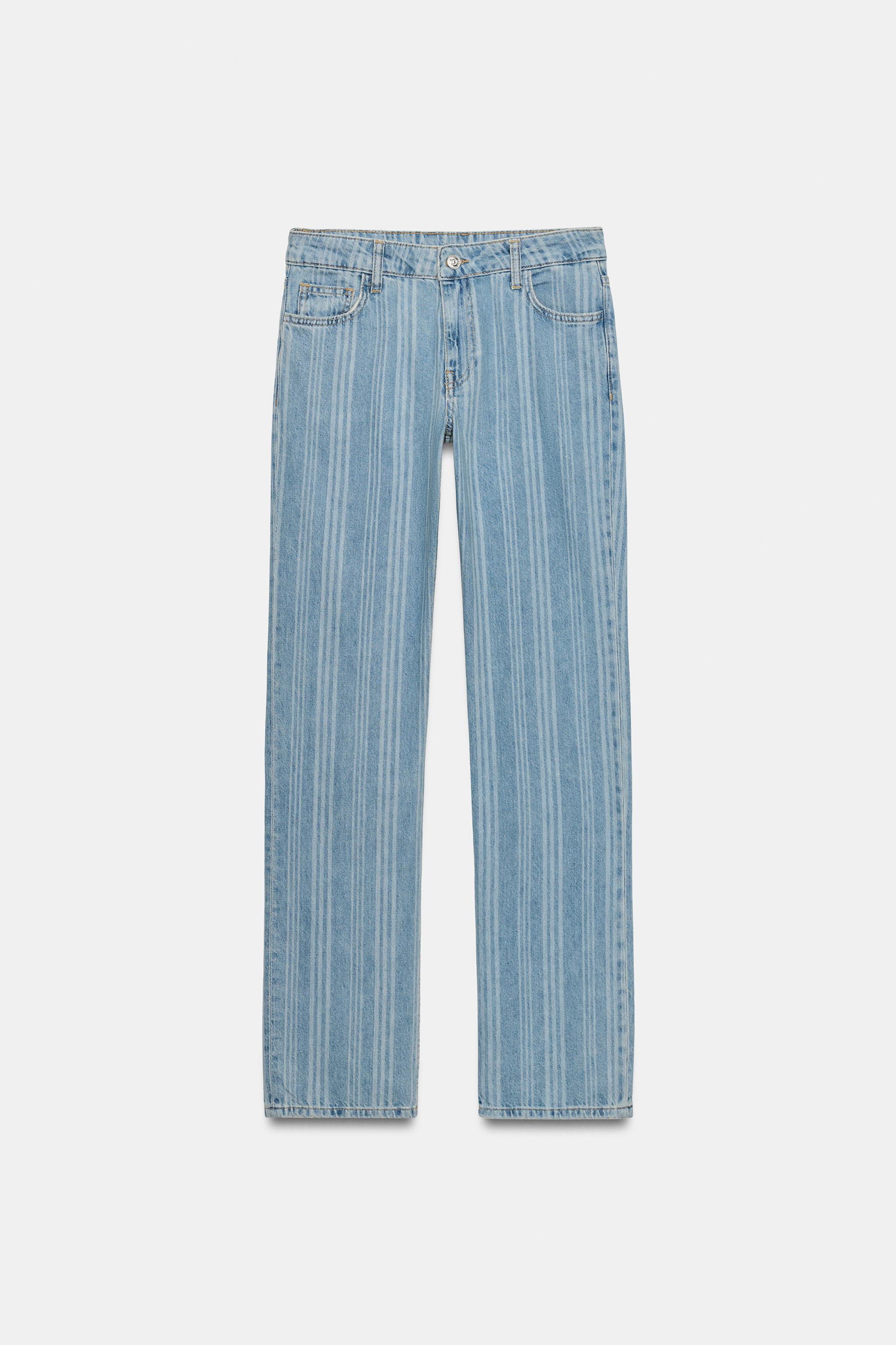 Z1975 LOW RISE STRIPED STRAIGHT JEANS